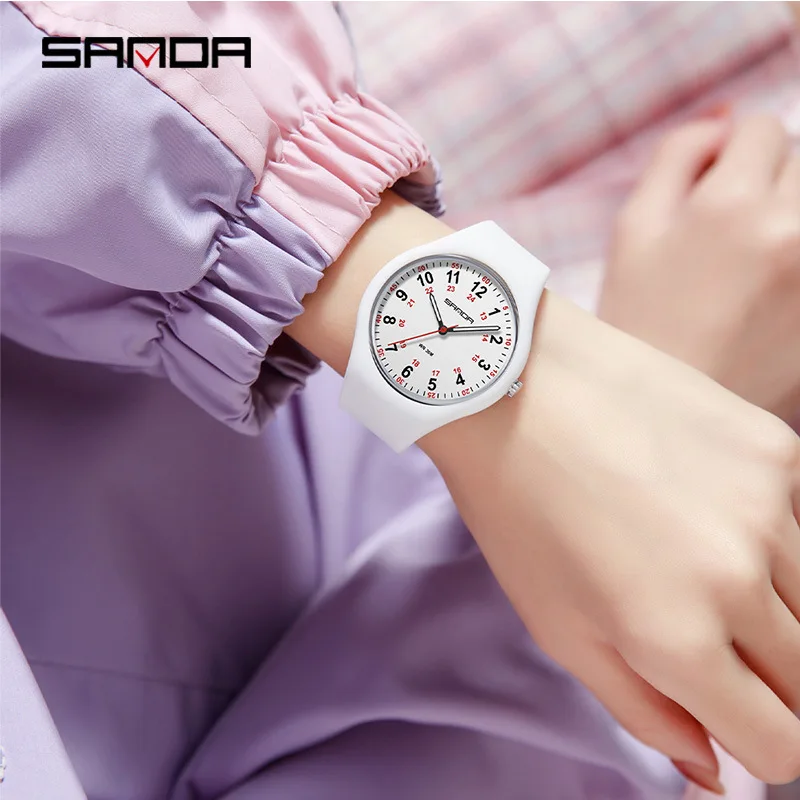 ساعة يد من السيليكون الناعم المقاوم للماء للجنسين، سهلة القراءة، قرص 24 ساعة، ممرضة طبية احترافية، طالبة، سيدة Montre #5