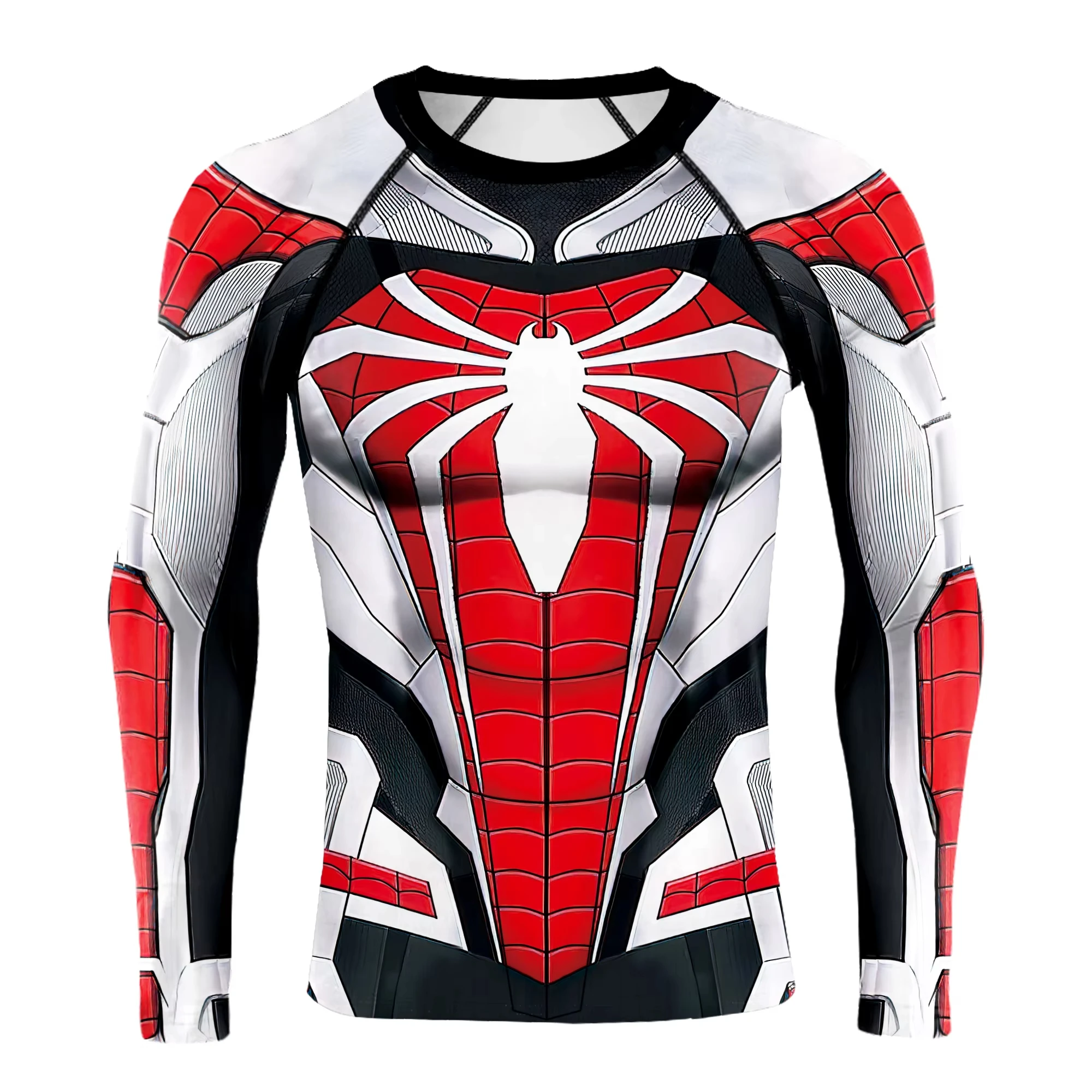 Compression Shirts For Men Long Sleeve Spider Cosplay T-Shirt Top Elastic Fitness Sportwear Halloween Clothes Streetwear Clothes