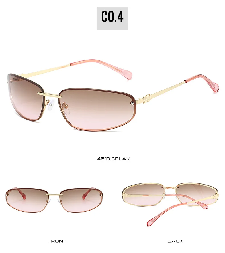 Neue Y2K-Sonnenbrille für Damen und Herren, Vintage-Legierung, kleine quadratische Hip-Hop-Sonnenbrille, Damen-Silber-Spiegelgläser, sexy Shades, Fahrbrille – Detail 11