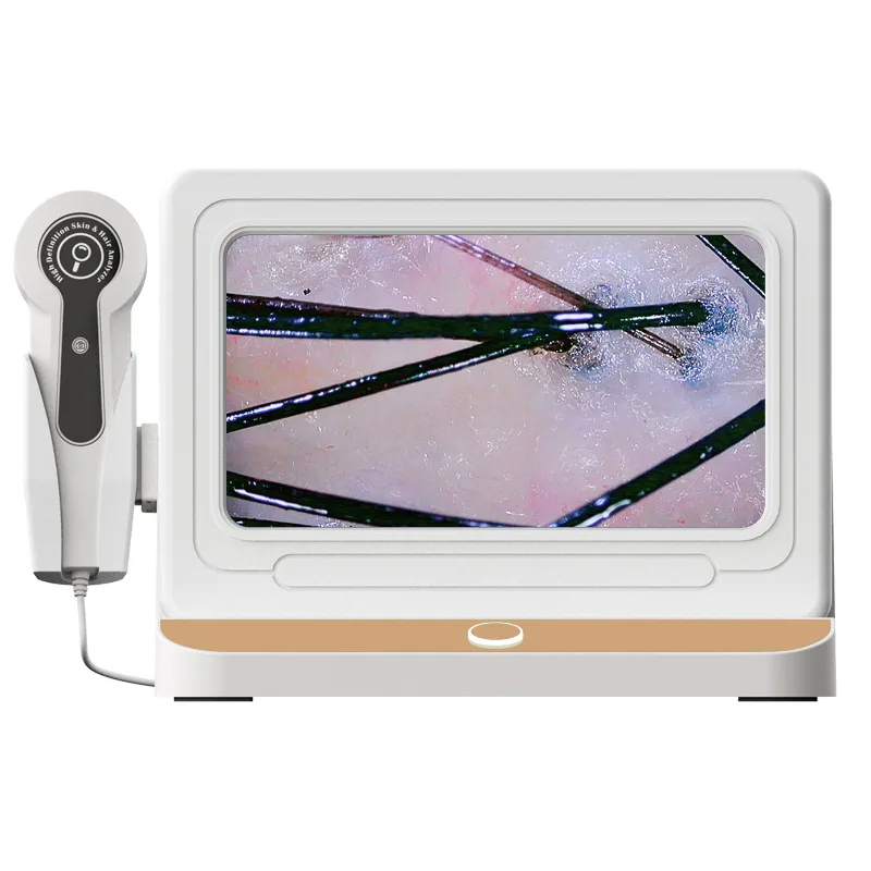 LCD Skin Follicle Microscope Scalp Detector HD Screen Equipped with 50X 200X Lens Suitable for Beauty Salon Centers