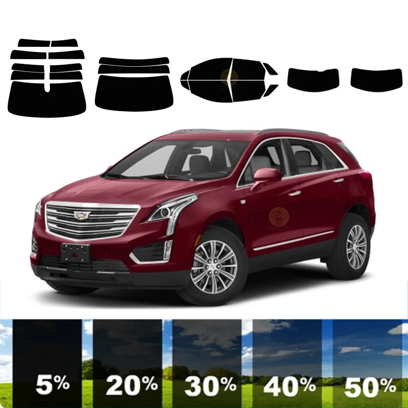 

precut Removable Window Tint Film For Car 100% UVR 5%-70%VLT Heat Insulation Carbon ﻿For CADILLAC XT5 4 DR SUV 2017-2023