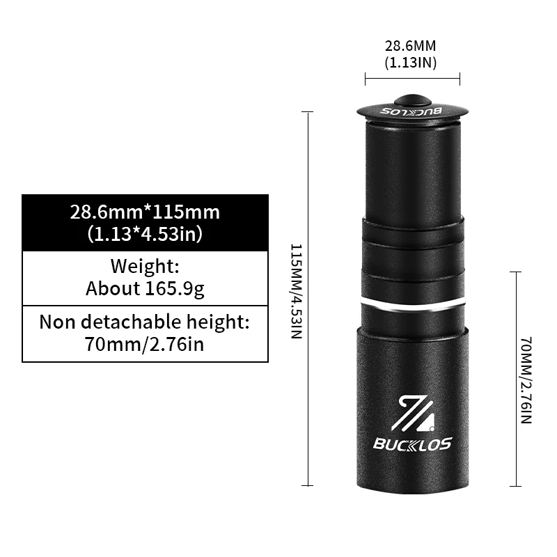 BUCKLOS Fahrrad Lenker Vorbau Höhe Extender Aluminium Legierung Lenker Rise Up Adapter Gabel Vorbau Verlängerung Fahrrad Zubehör