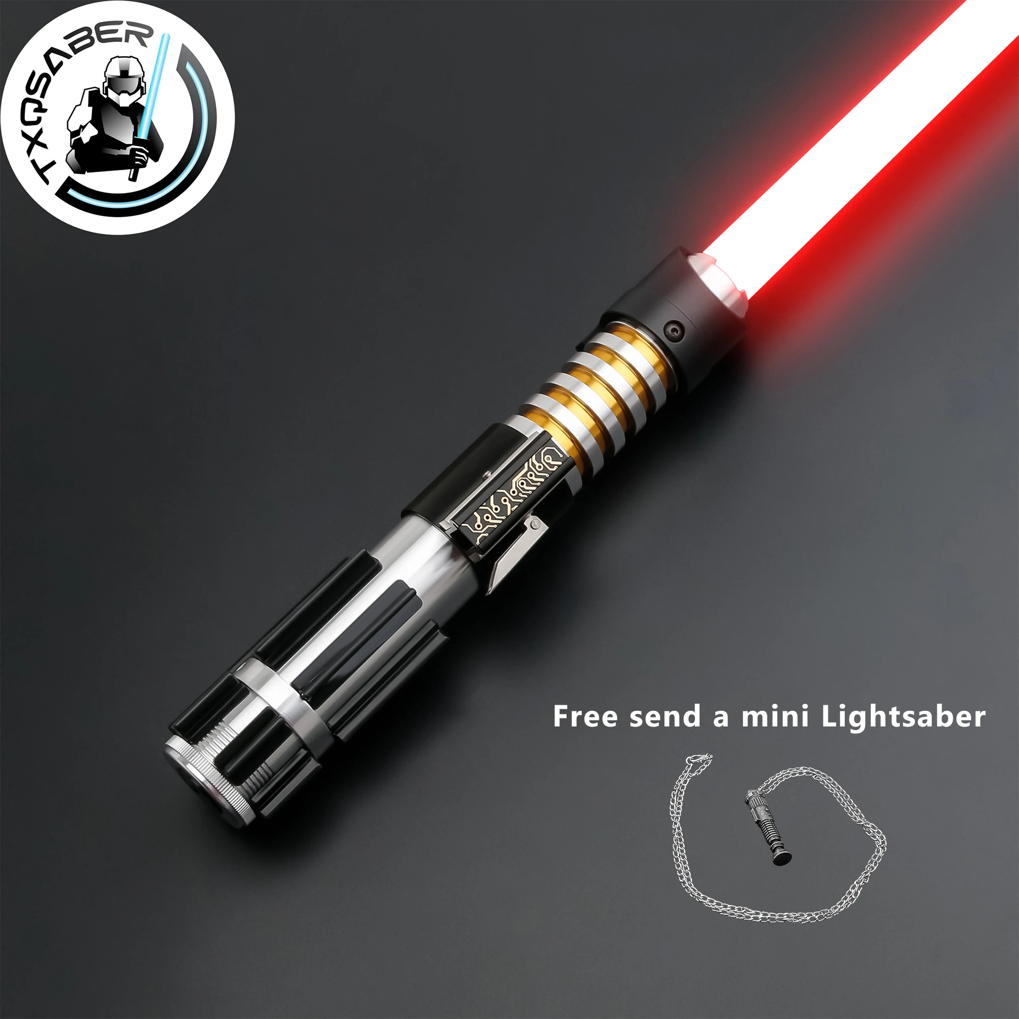 

TXQSABER Lightsaber Elzar Noe Pixel Laser Sword Heavy Dueling Smooth Swing FOC Metal Handle Light Sword Toys for Adult Cosplay