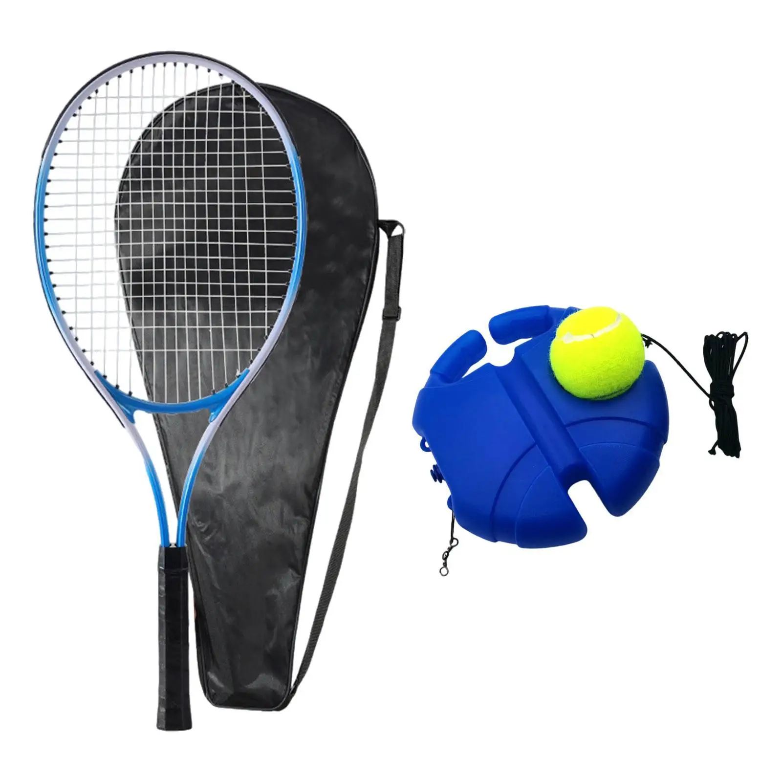 

Теннисная ракетка портативная, из нейлона и алюминиевого сплава, набор для тренировок по теннису с сумкой для хранения, для занятий спортом и активного отдыха родителей и детей