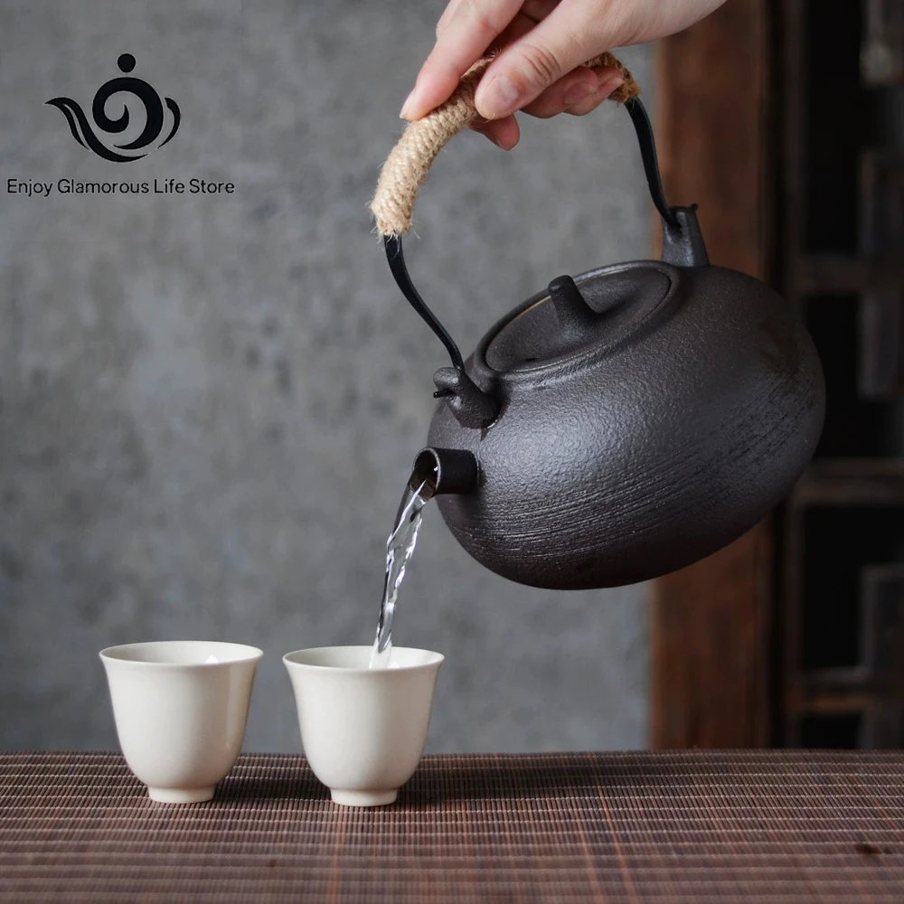 

Japanese lifting beam pot health black tea kettle boiling tea kettle Rough pottery kung fu electric pottery stove boiling tea po