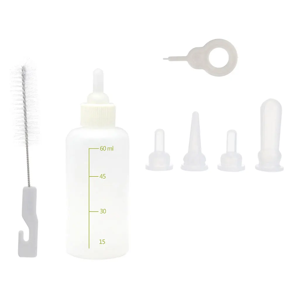 

Pet Feeding Bottle Set Kitten Puppy Milk Container Silica Gel Nursers Goat Milk Lightweight Portable Healthy Safe Small Pets