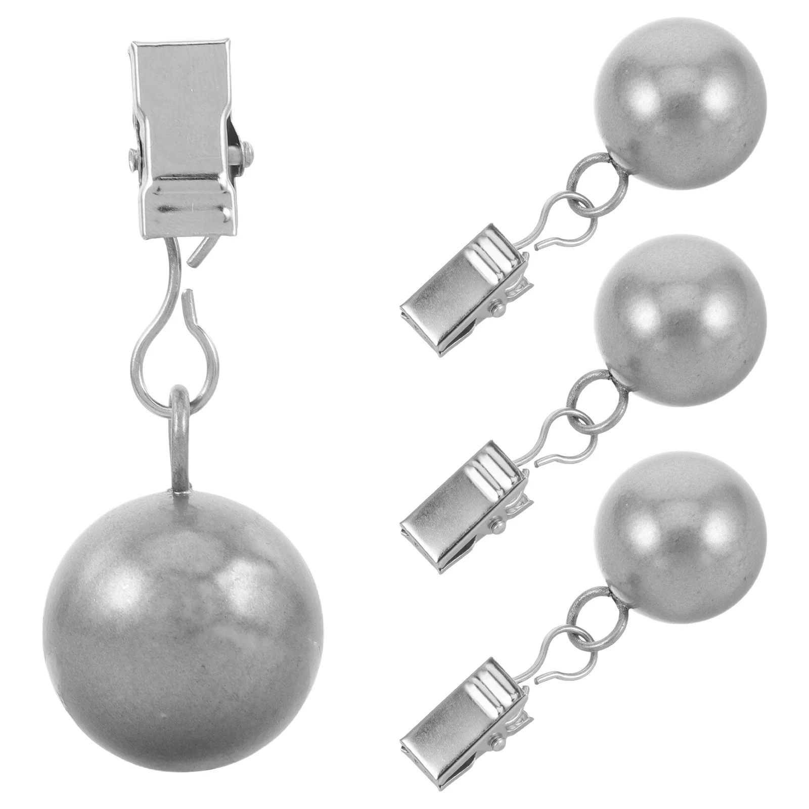 

4Pcs Stainless Steel Tablecloth Clips Ball Shape Windproof Heavy Duty Metal Table Cover Clips for Outdoor Patio Picnic Party