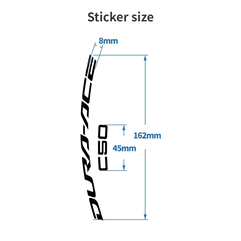 R9270-DURA-ACE C50 Wheelset Stickers Road Bike Wheels Sticker Decorative Bicycle Rim Decals Waterproof Cycling Accessories