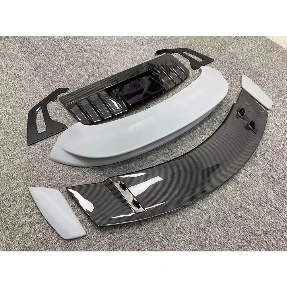 Alerón trasero de fibra de carbono seco estilo GT3 para 992 Porsche 911, Kit de carrocería de Carrera 2019 +