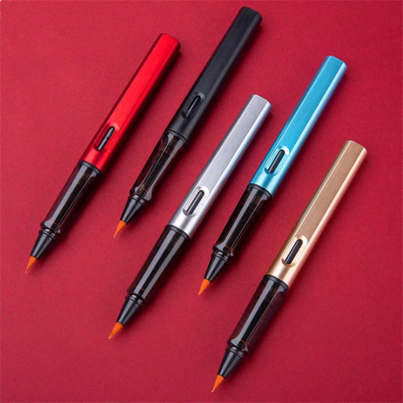 Artist Metal Absorbent Brush Painting Pen Student Stationery Gift Calligraphy Write Tool School Office Supply Paintbrush