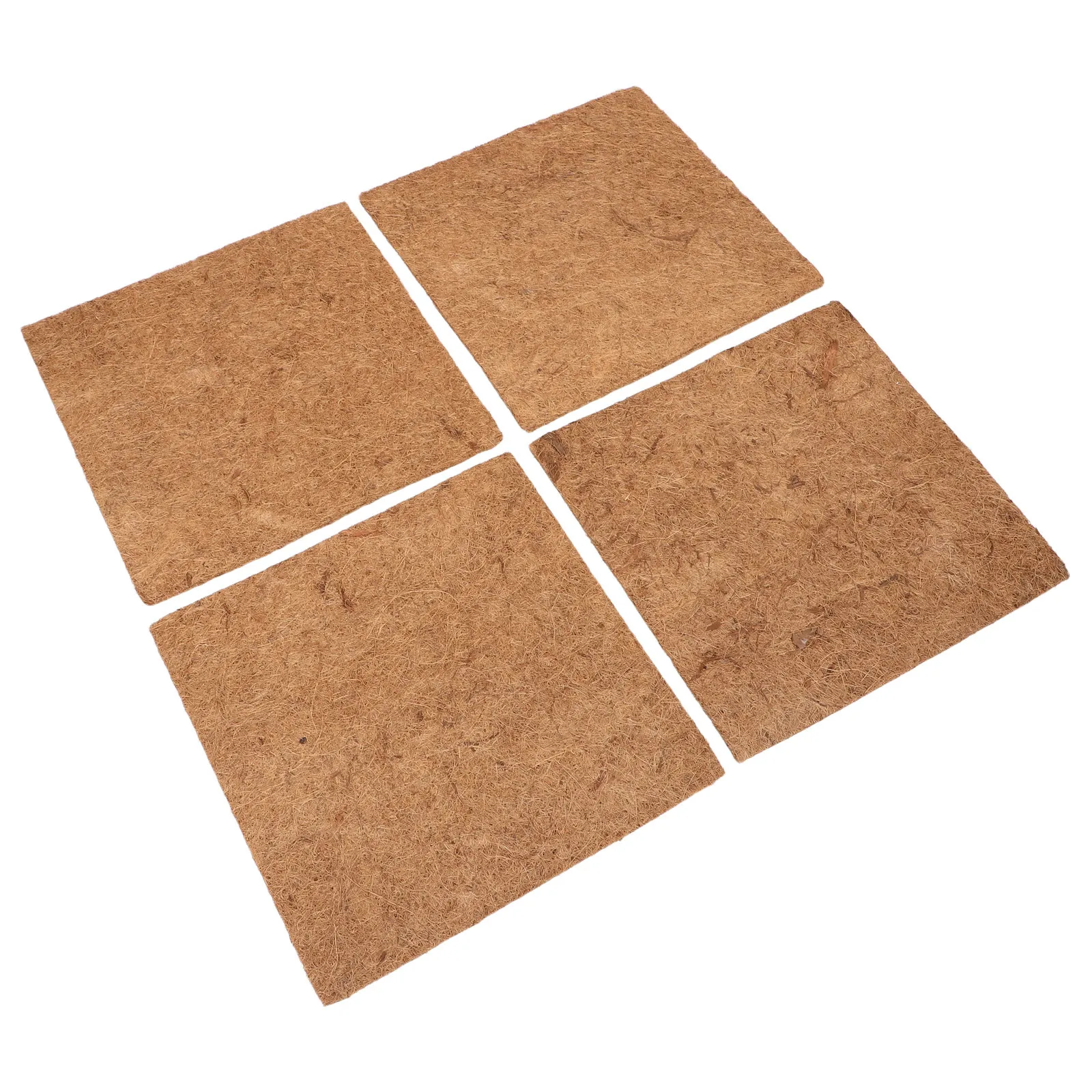

4Pcs Natural Coconut Fiber Reptile Tank Liner Chicken Coop Accessories Moisture Retaining Nesting Pads for Lizard Poultry