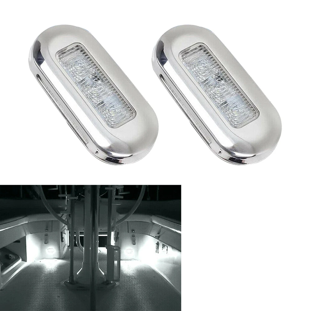 

2Pcs Boat Transom Light Marine Boat LED Stern Light Underwater Pontoon Ship Boat Light Stainless Steel Waterproof Marine Light