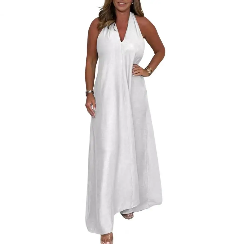 Robe plissée en dentelle à col en V, robe de soirée élégante pour Rh, cocktail, fêtes, maxi trapèze, hors initié