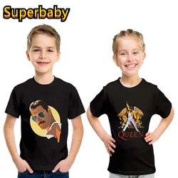 Freddie Mercury The Queen Rock Band Fashion Kids T-shirt Baby Boys Girls Clothes Summer Children Cotton Short Sleeve T shirt