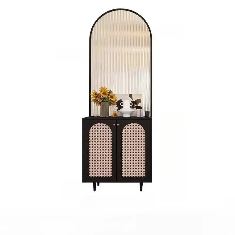 

Пылезащитный чехол, черный шкаф для обуви, тонкий дизайн, прочный компактный шкаф для обуви, роскошная мебель для гостиной Scarpiera Salvaspazii