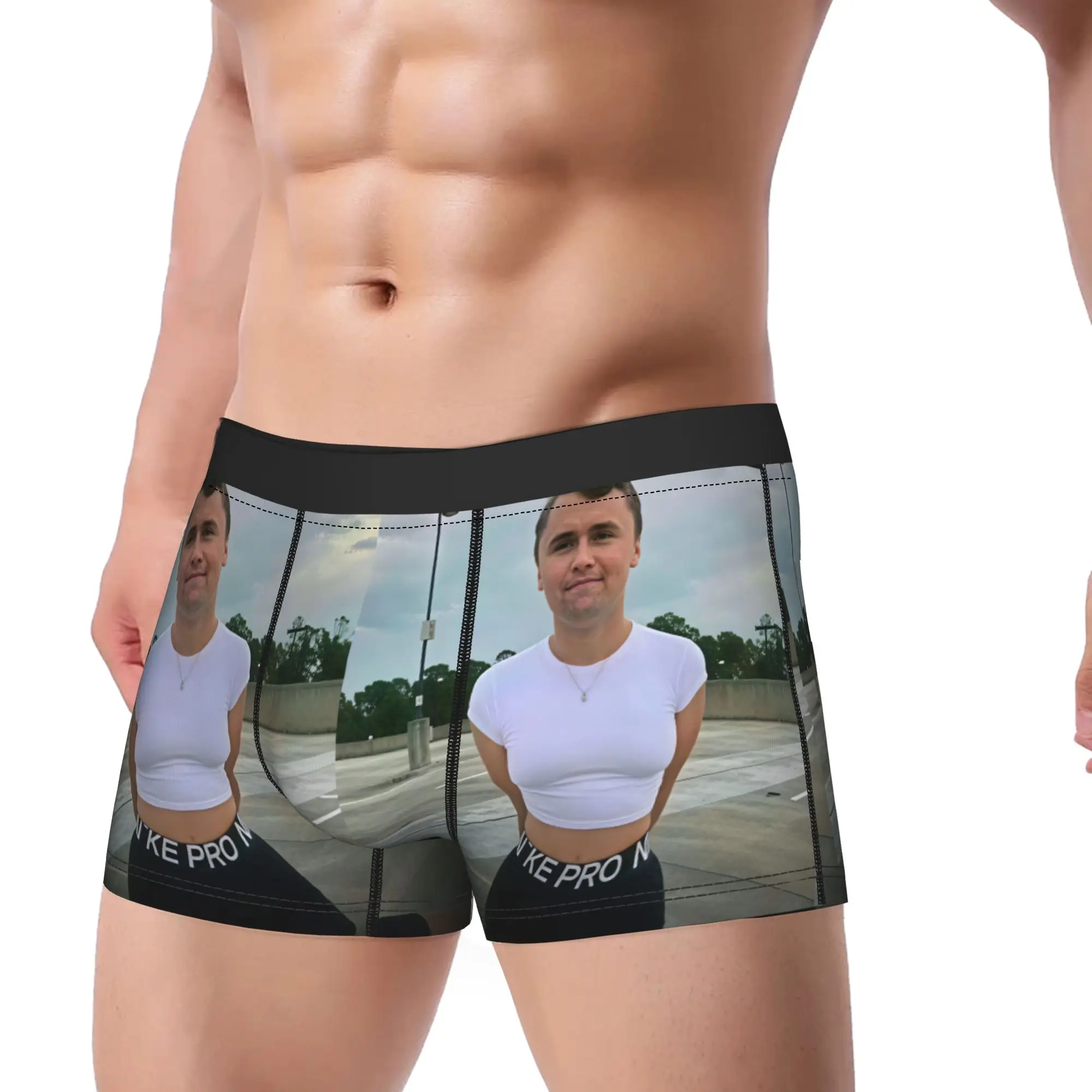 Charlie Kirk Parking Lot Crop Top Funny Meme Underwear  Sexy Soft Panties Custom DIY Shorts Briefs For Male Pouch Oversize Trunk