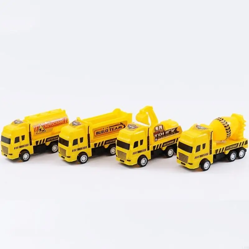 Mini camioneta Modelo juguete Regalo para automóviles para bebés para w/ anti-crash Gear-Work Gear Children to