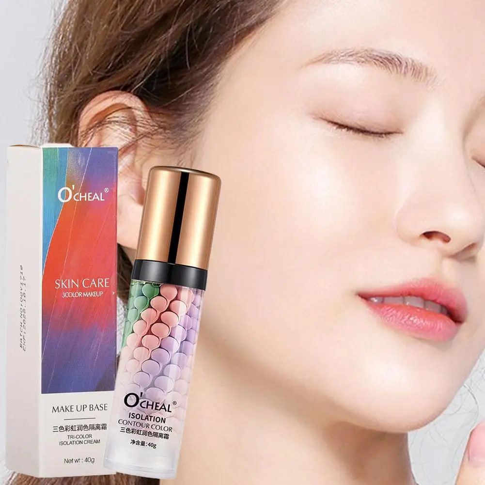 Three Colors Liquid Concealer Mixed Isolation Lotion Foundation Primer Face Bright Makeup Invisible Skin Moisturizing Base Z2S2