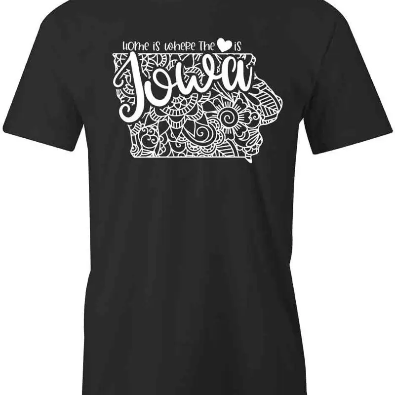 

State Mandala Iowa Short-Sleeved Cotton CLOTHING AMERICA HEART S1BSA809 T shirt