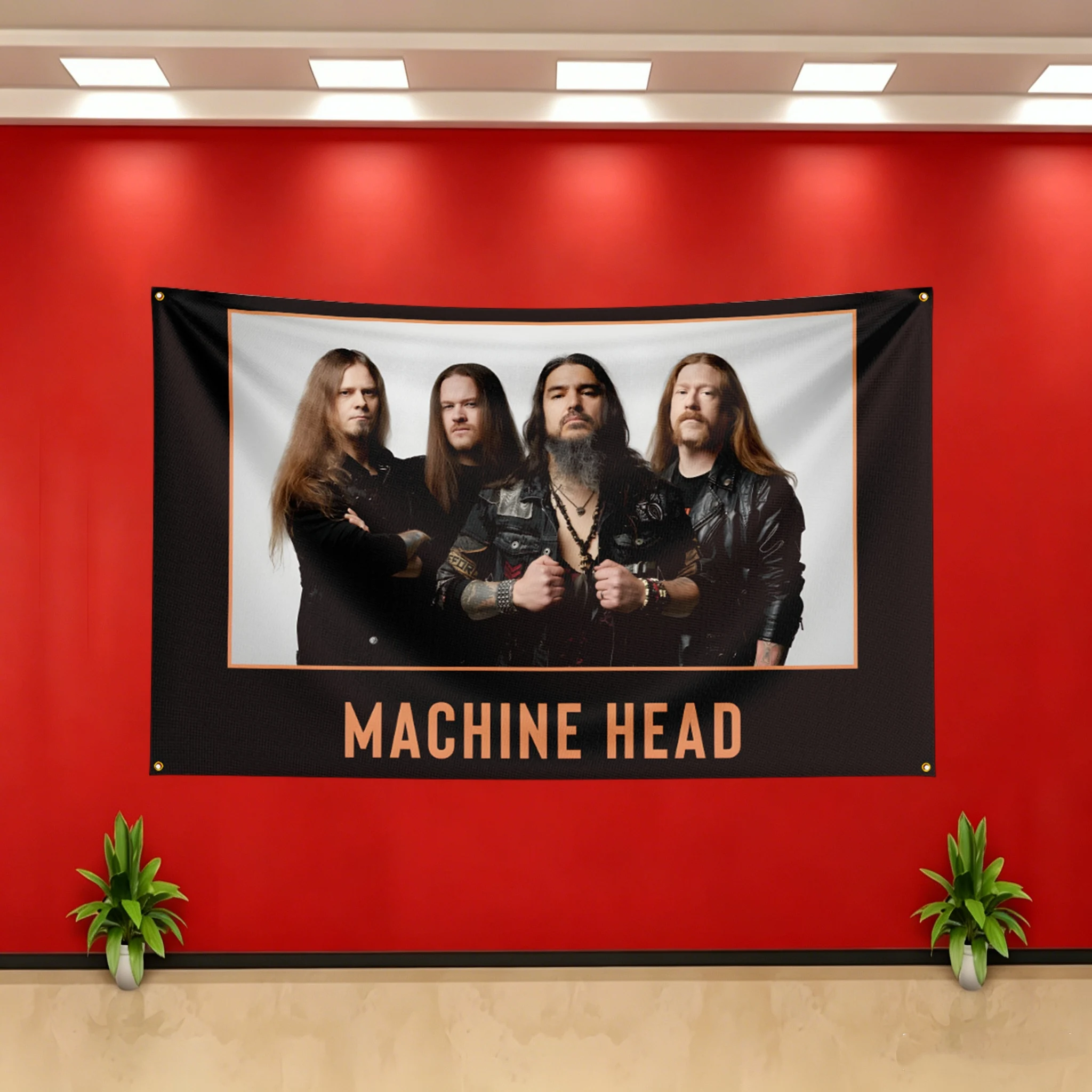 Music Machine Head Inspired Flag Banner for Bedroom Living Room Dorm Garage Wall Decor Tapestry Custom Advertising Flaga Gift