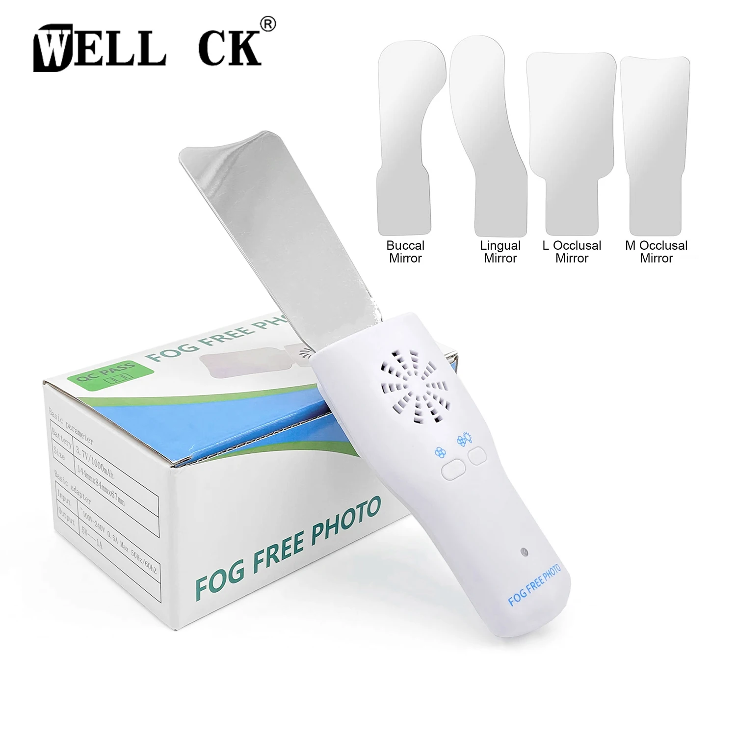 Dental Automatic Anti-fog Mirror for Oral Photography Reflector Defog Mirror Orthodontic Buccal Occlusal Lingual Dental Supplies