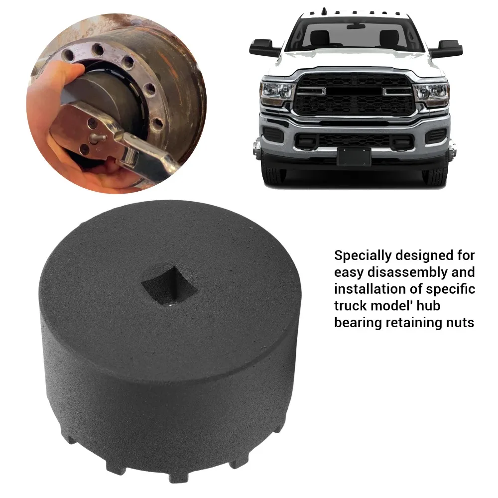 12 Pin Rear Axle Hub Nut Socket 1/2 Inch Square Drive Heavy Duty Hub Bearing Nut Removal Tool Axle Spindle Nut Socket
