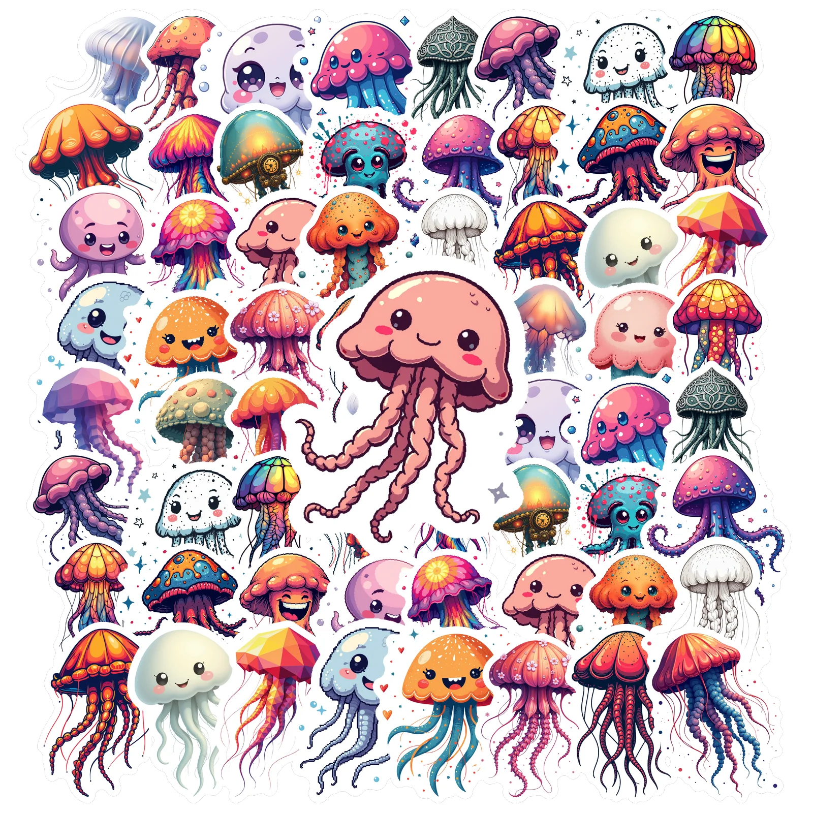 

35-150 шт. красочные наклейки мультяшные канцелярские наклейки наклейки для чемодана, холодильника, телефона, багажа, ноутбука, гитары