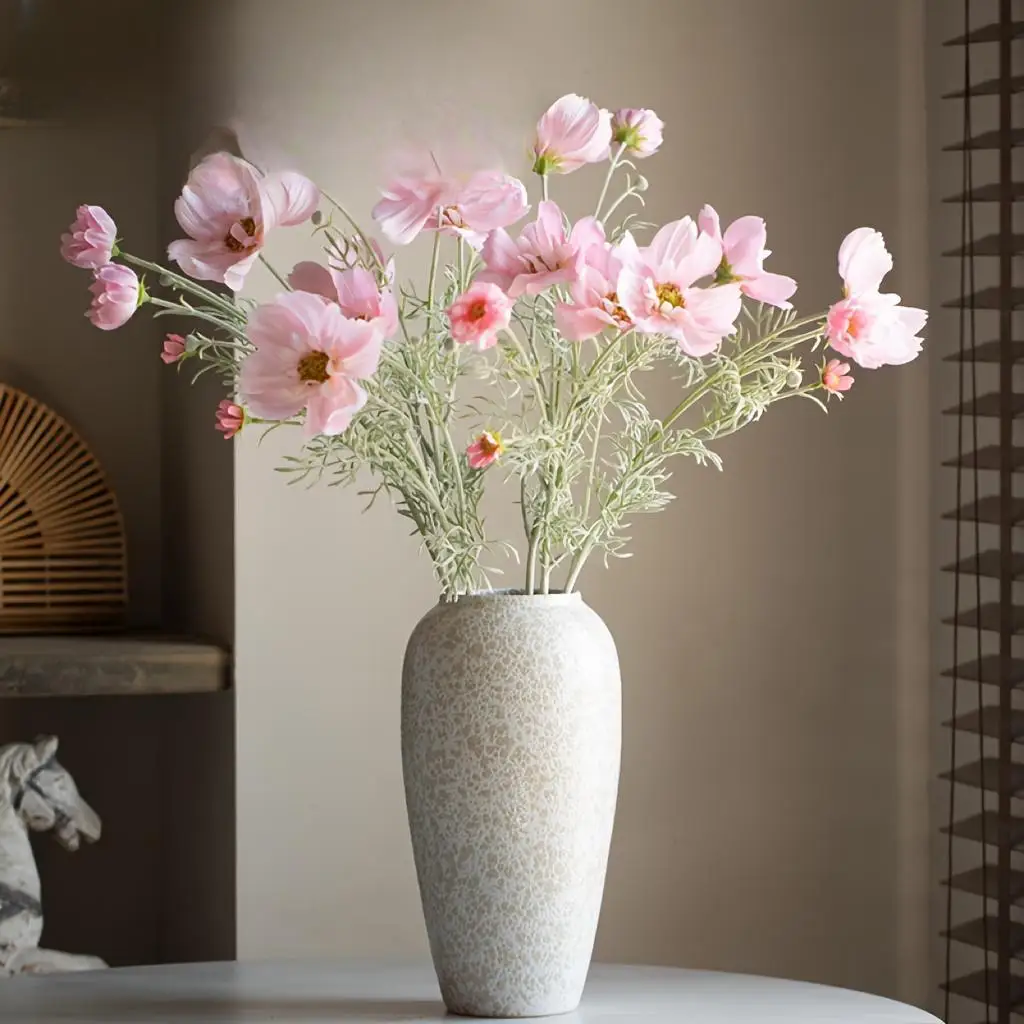 Large Elegant Ceramic Vase - Decorative Jar, Tabletop Floral or Garden Vase - Lightweight, Perfect for Indoor/Outdoor Home, view 3