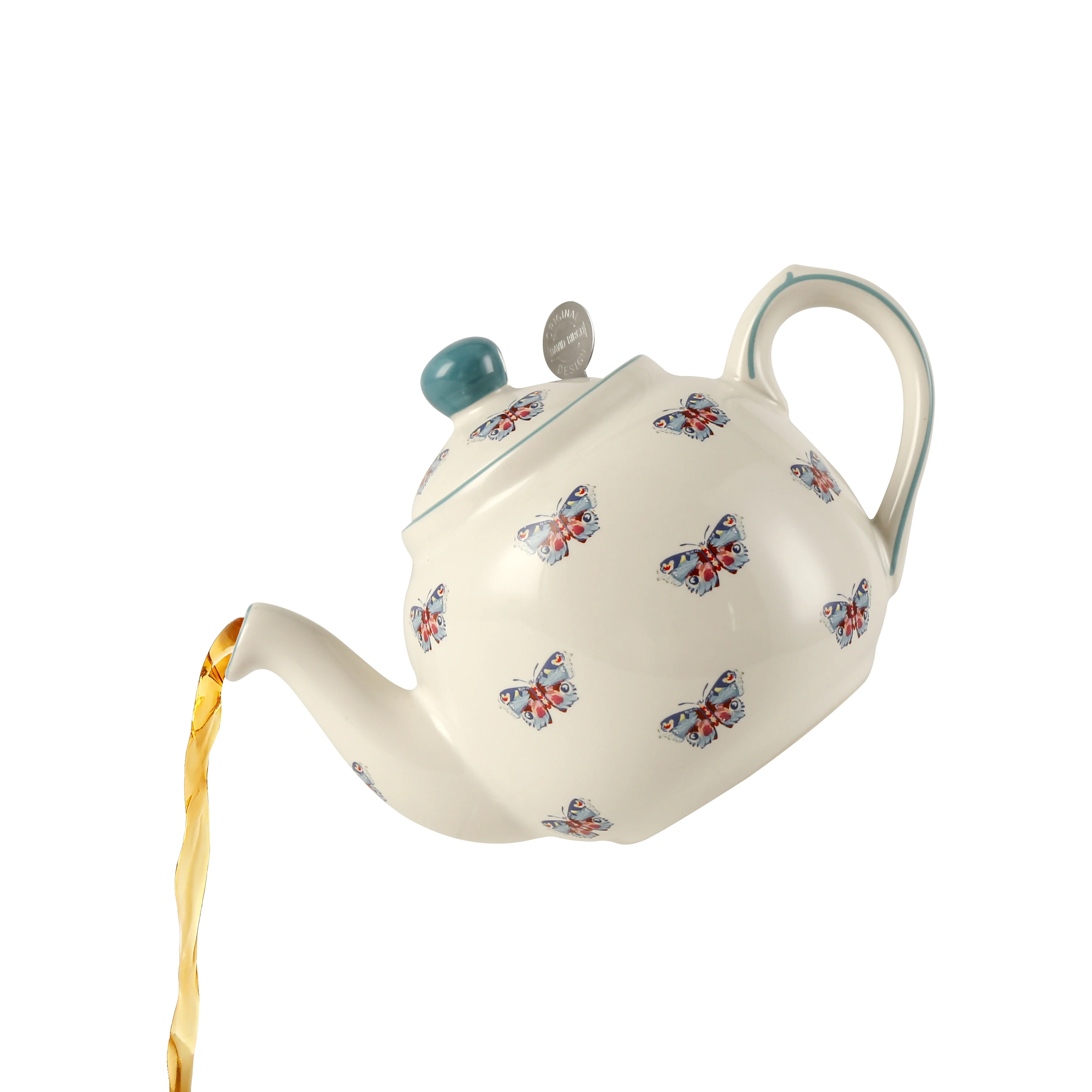 

Керамический чайник-заварник London Pottery 600 мл с ситечком, в форме бабочки, из фарфора, с изображением животных (тетра)