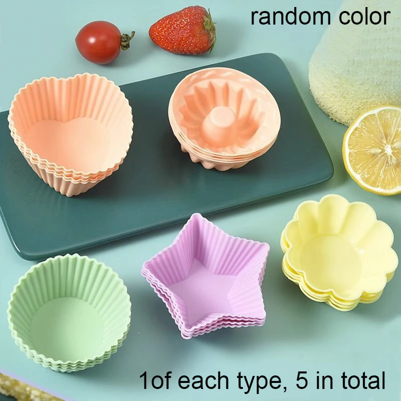 5/10/20/25Pcs Silicone Lunch Box Dividers Cupcake Liners Egg Tart Holder Cake Cup Mold Muffin Cups Bento Box Accessories For Kid