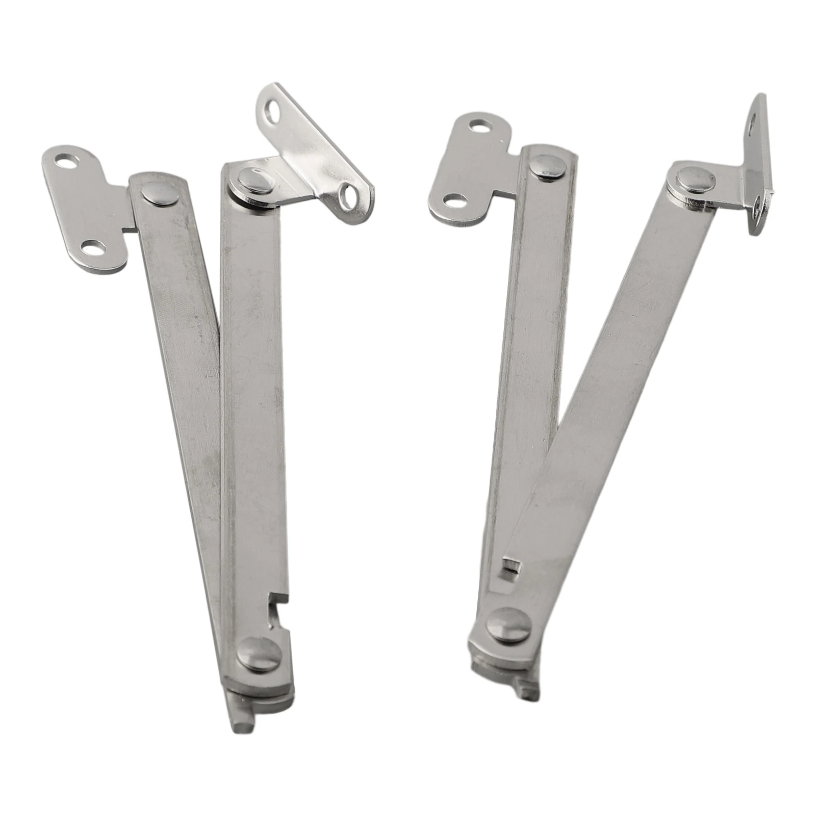 2pcs Stainless Steel Folding Hinges for Cabinet Lid Support with 180 Degree Opening and Rust Resistant Material