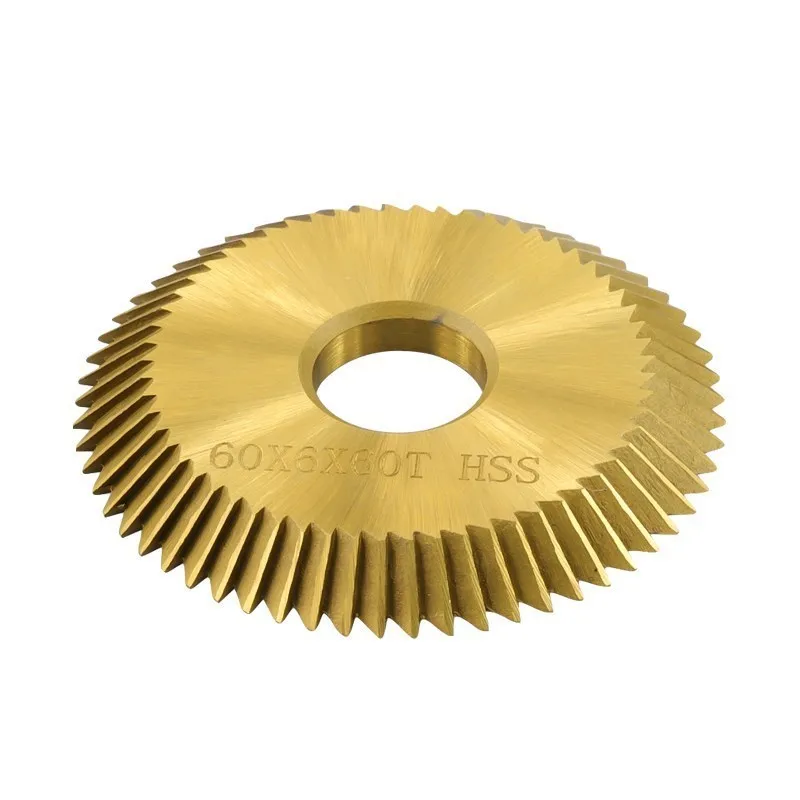 XCAN – découpeuse de disque pour Machine à clés, 60x16x6mm, lame de scie simple face 60T, lame revêtue d'argent/titane pour copieur de clé Horizontal