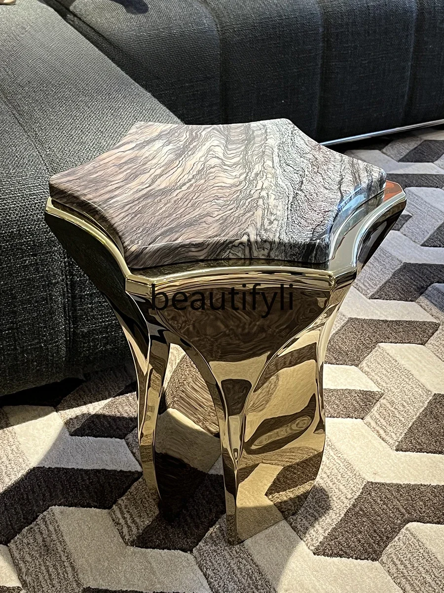 

Living room sofa master design art hexagonal star modern small apartment tea side table