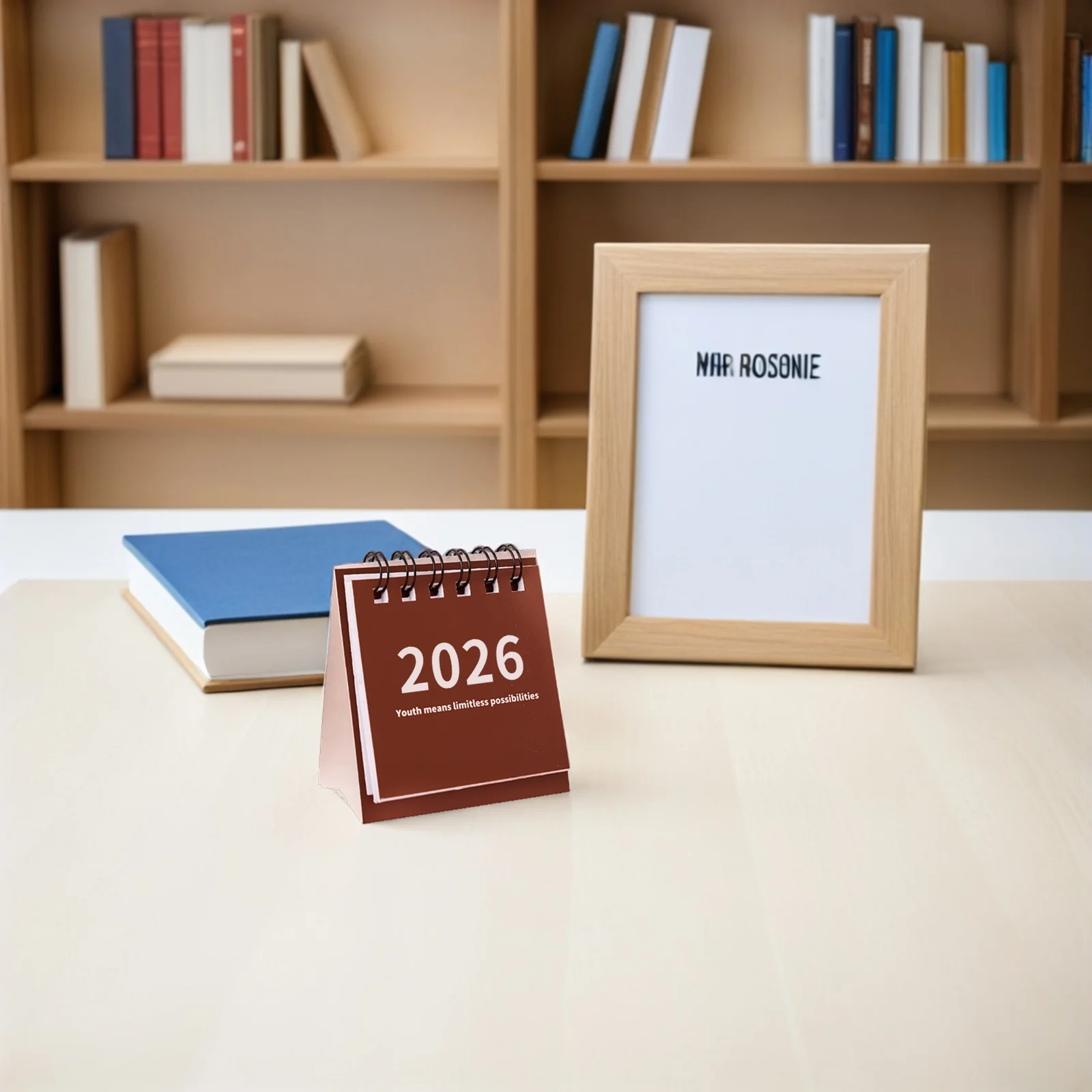 

4Pcs Mini Desk Calendar 2026 Small Desktop Standing Flip Monthly Planner for Office Home School Daily Use Calendar Planner