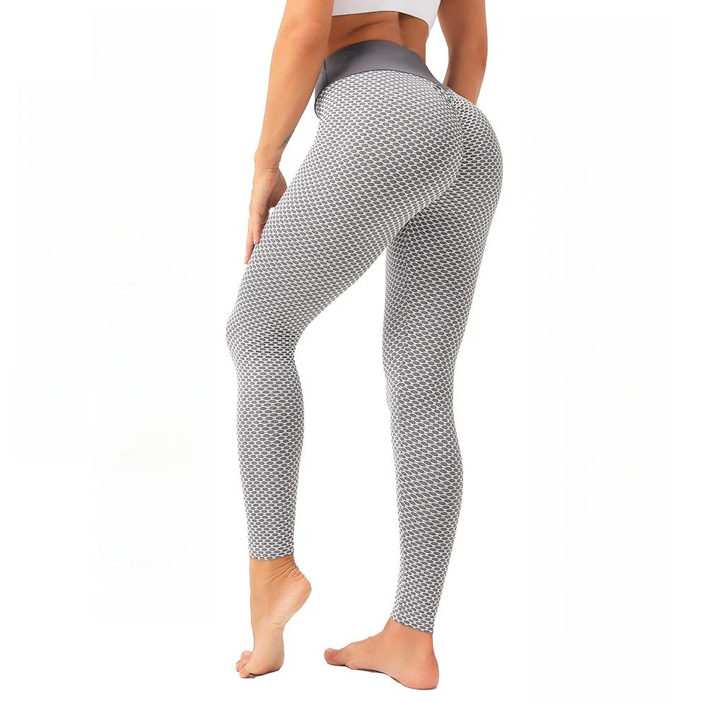 Women's Yoga Sports Pants Honey Peach Butt Lifting Flower Pattern Fitness Cavity Design Summer Eighteen Long Trousers