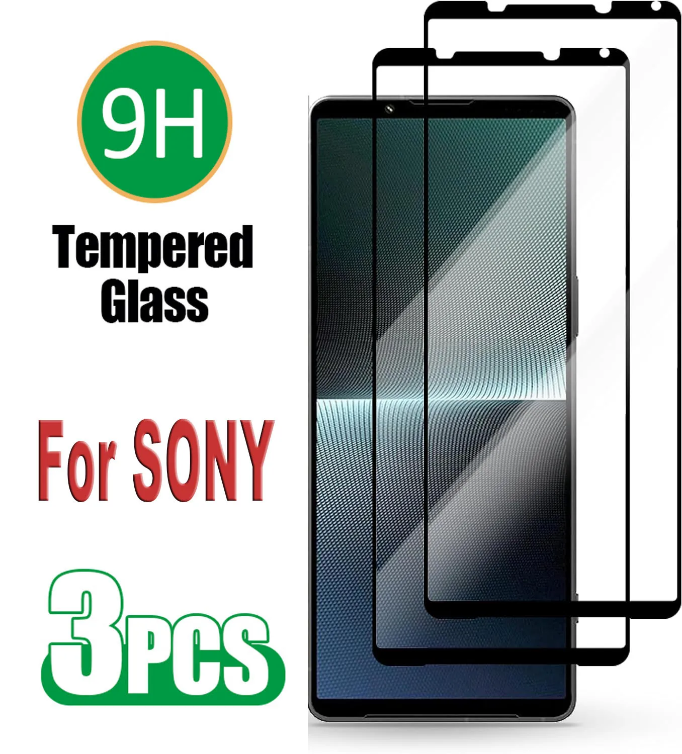 3Pcs Black Edge Tempered For V III IV Sony Xperia XZ S 2 1 5 10 I II Screen Protector Glass