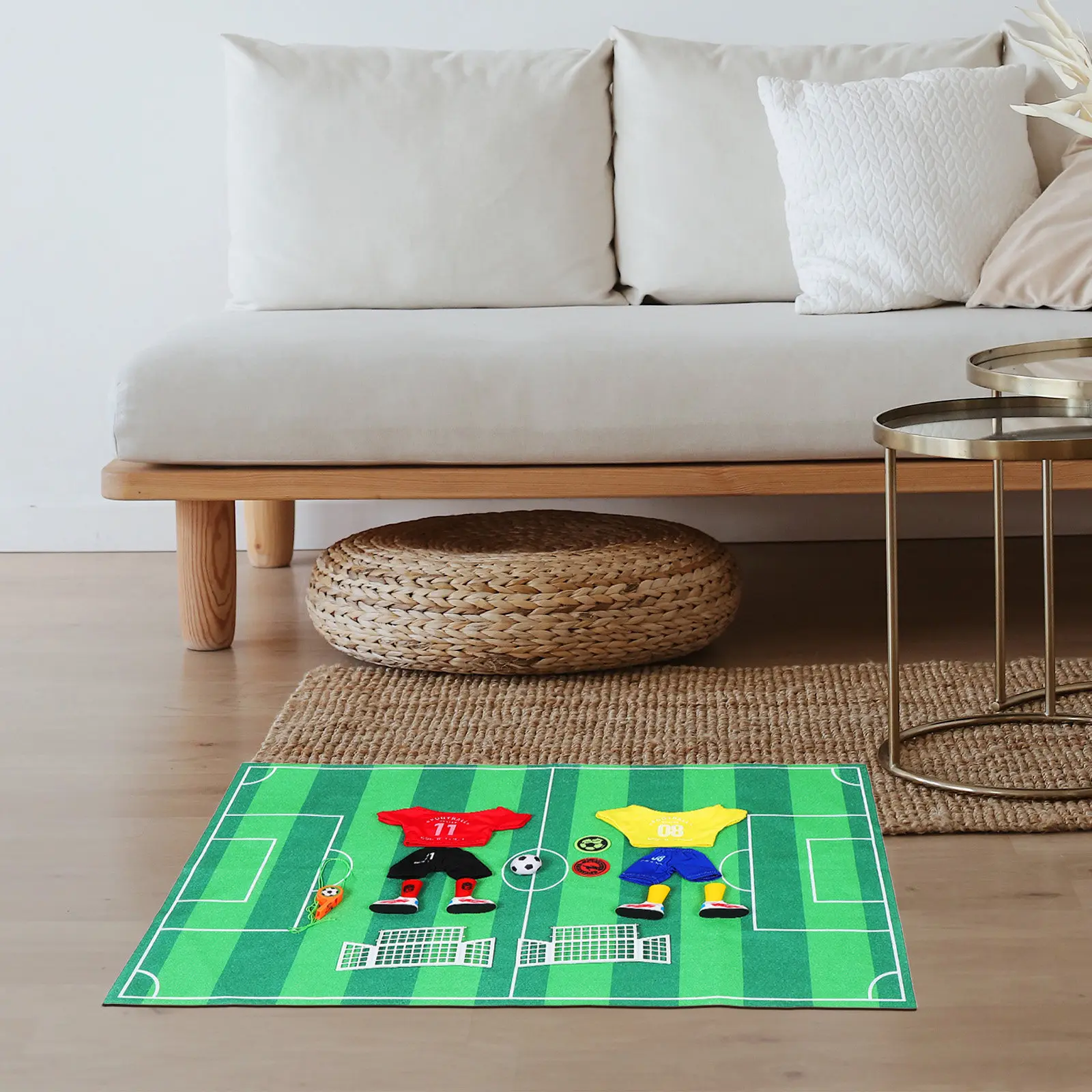

Miniature Tabletop Soccer Game Set Board Game Interactive Fun Match Party Suitable for Adults