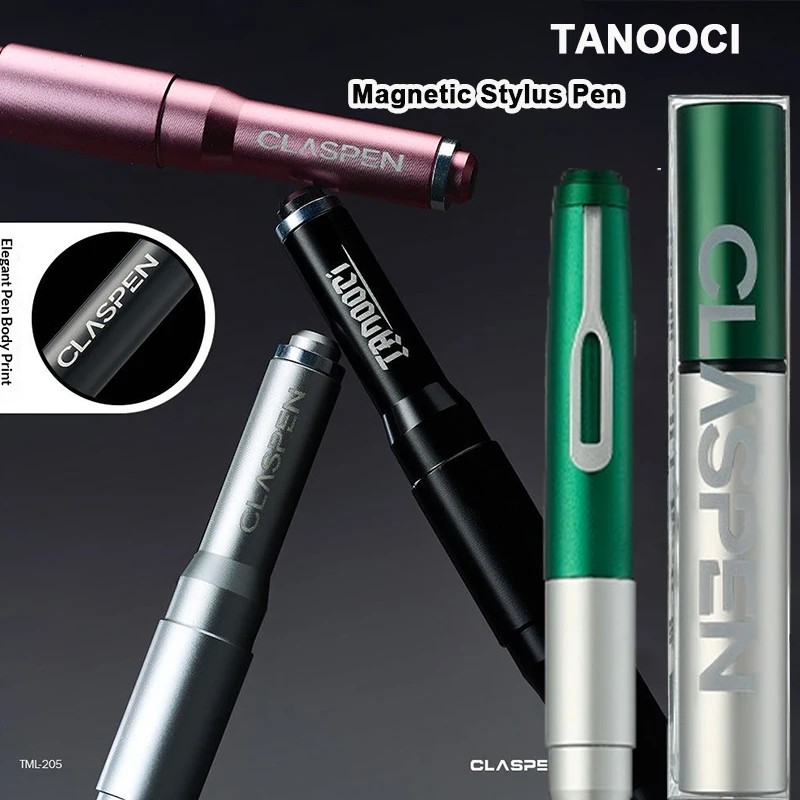 

TANOOCI Magnetic Pen Retractable 0.5mm Bullet Tip Tri-Color Metal Rod Quick-dry Smooth Writing Signture Pens Daily Use/Exam Tool