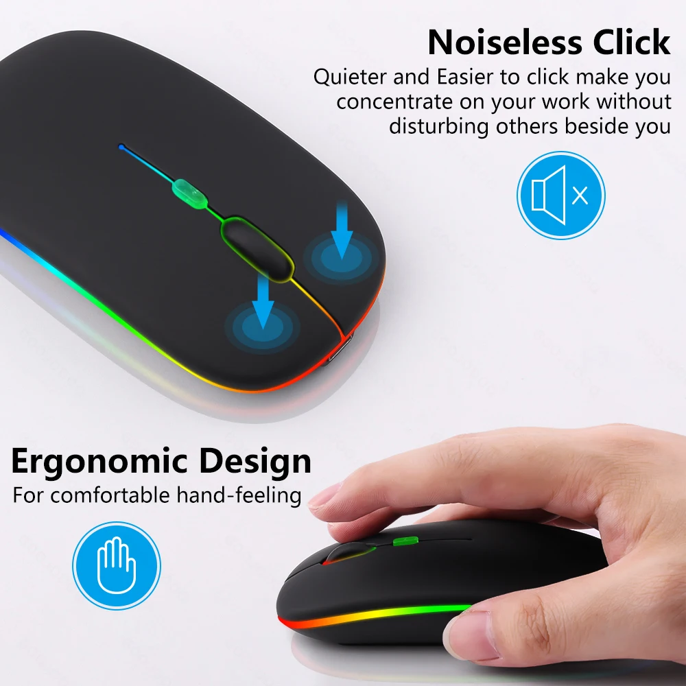 Bettdow Mouse Sem Fio Wireless 2400DPI 2,4GHz Bluetooth Mouse Bettdow Mouse Sem Fio Wireless 2400DPI 2,4GHz Bluetooth Mouse