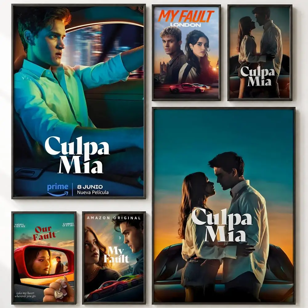 Film My Fault Poster HD poster wall art self-stick no-residue for home cafe office great gift