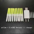 yellow and 1 charger