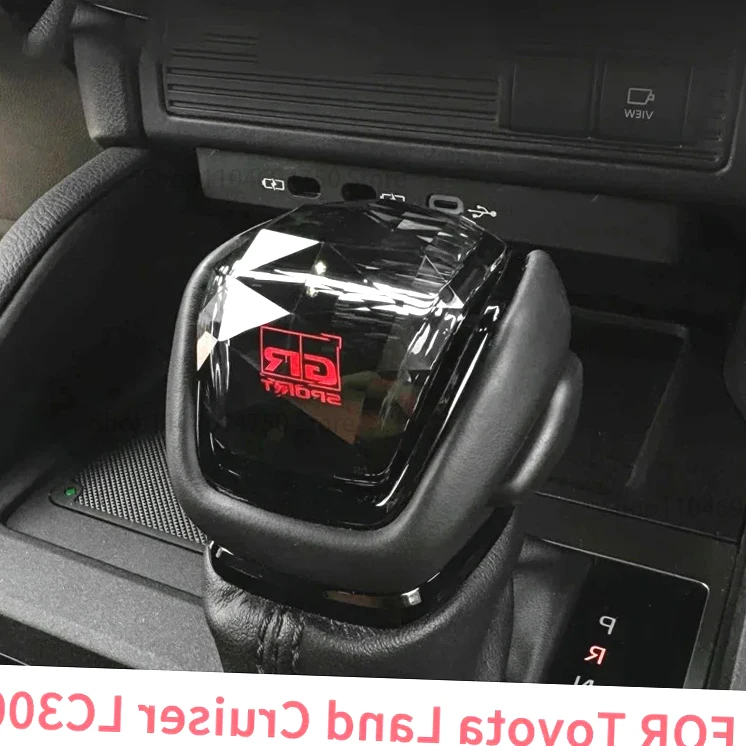 

For Toyota Land Cruiser LC300 2022+ crystal glass shift lever head cover decoration set