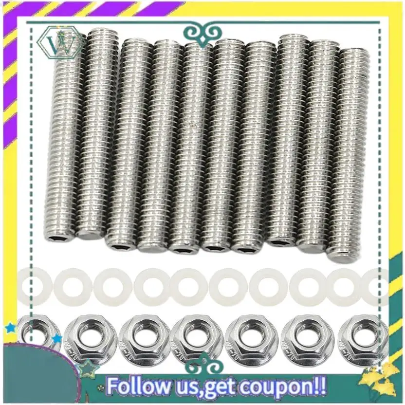 

A82U-For 1320 Performance Intake Manifold Extended Stud Studs Bolt Kit For Honda Acura B D H F GSR Si Series Engines