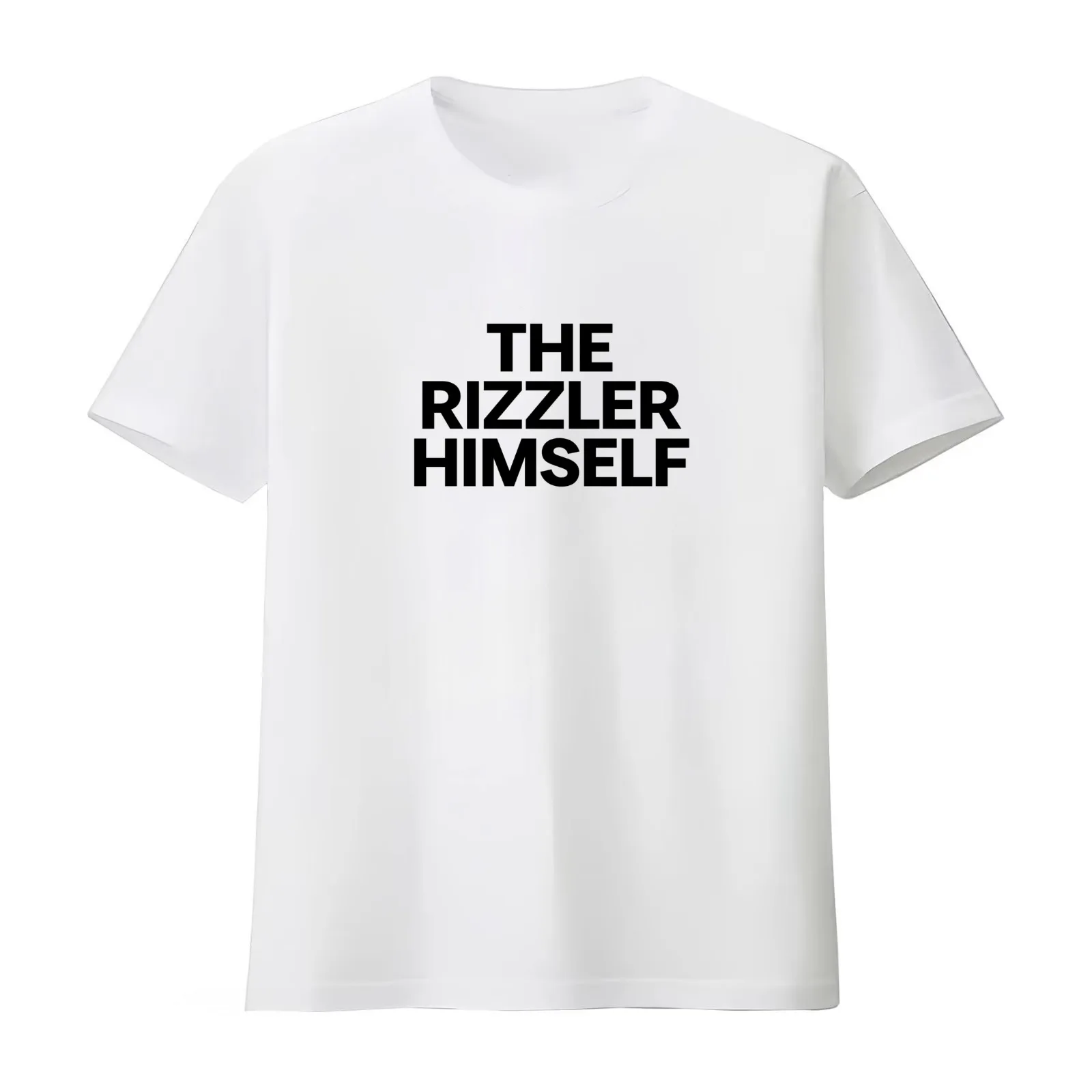 THE RIZZLER HIMSELF T-Shirt Summer Casual Cotton Tee Oversized Streetwear Tops Vintage Graphic Print Loose Fit Short Sleeve