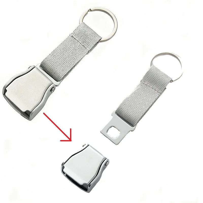 Aircraft Seat Belt Buckle Keyring Aviation Detachable Plane Safety Belt Buckle Keychain Seatbelt Buckle Keychain For Backpack