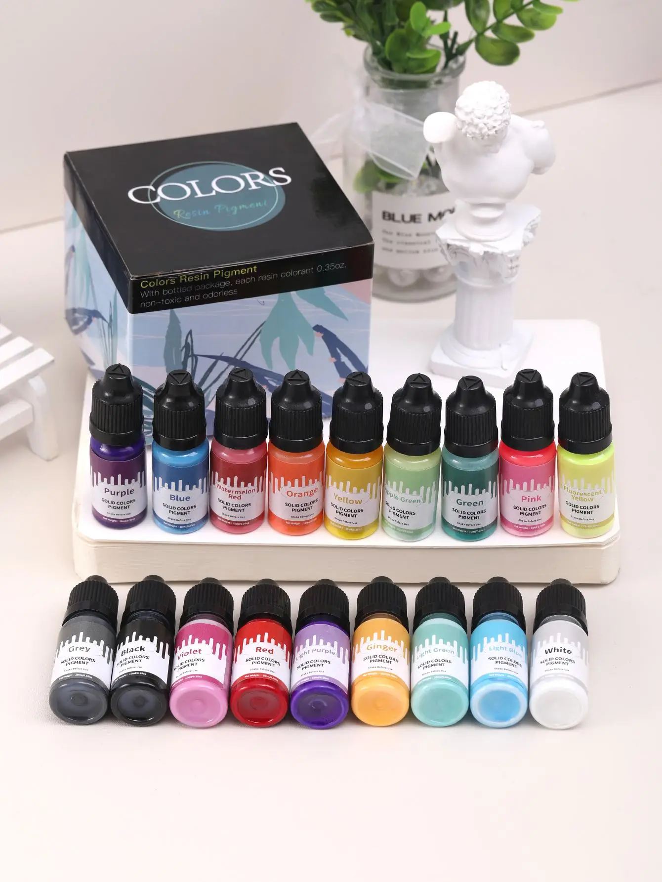 Pigments de résine pour bougies, 30 couleurs, 10 ml/bouteille, bricolage, aromathérapie, ciment de gypse, pigment liquide, bougie Regina, bijoux, pigment exécutif