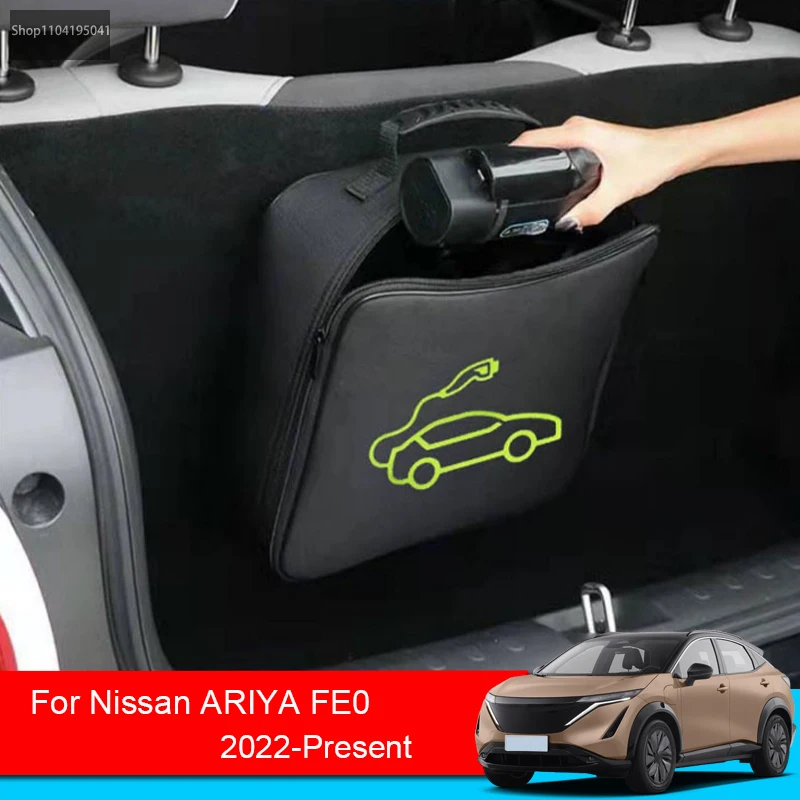 

For Nissan Ariya FE0 2022-2025 EV Charger Cables Plugs Sockets Equipment Container EV Carry Bag Waterproof Fire Retardant