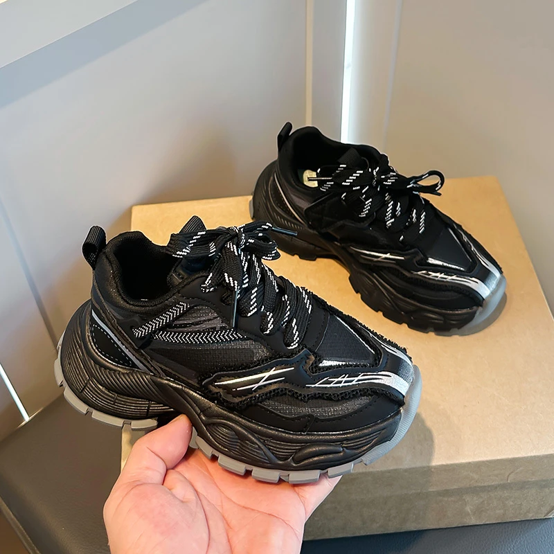 Children's Sports Shoes Patchwork Outdoor Basketball Shoes for Toddlers Boys Girls School Causal Kids Fashion Running Sneakers