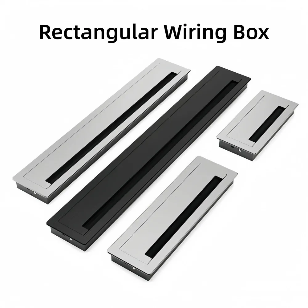 1Pcs Desk Cable Grommet Wire Hole Cover, Aluminum Alloy Cable Passing Organizer, Office Furniture Hardware for Wire Management