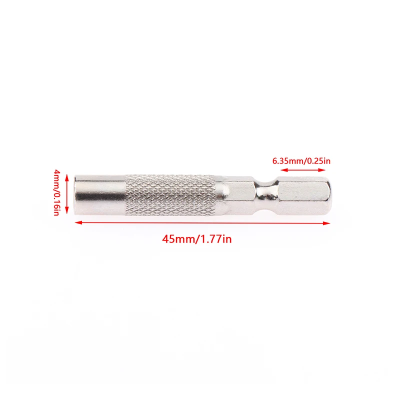 New【2Pcs Hex Shank 6.35-4mm Insert Bit Adapter Electric Screwdriver Socket Holder Micro Bit Adapter Magnetic Holder Tools】